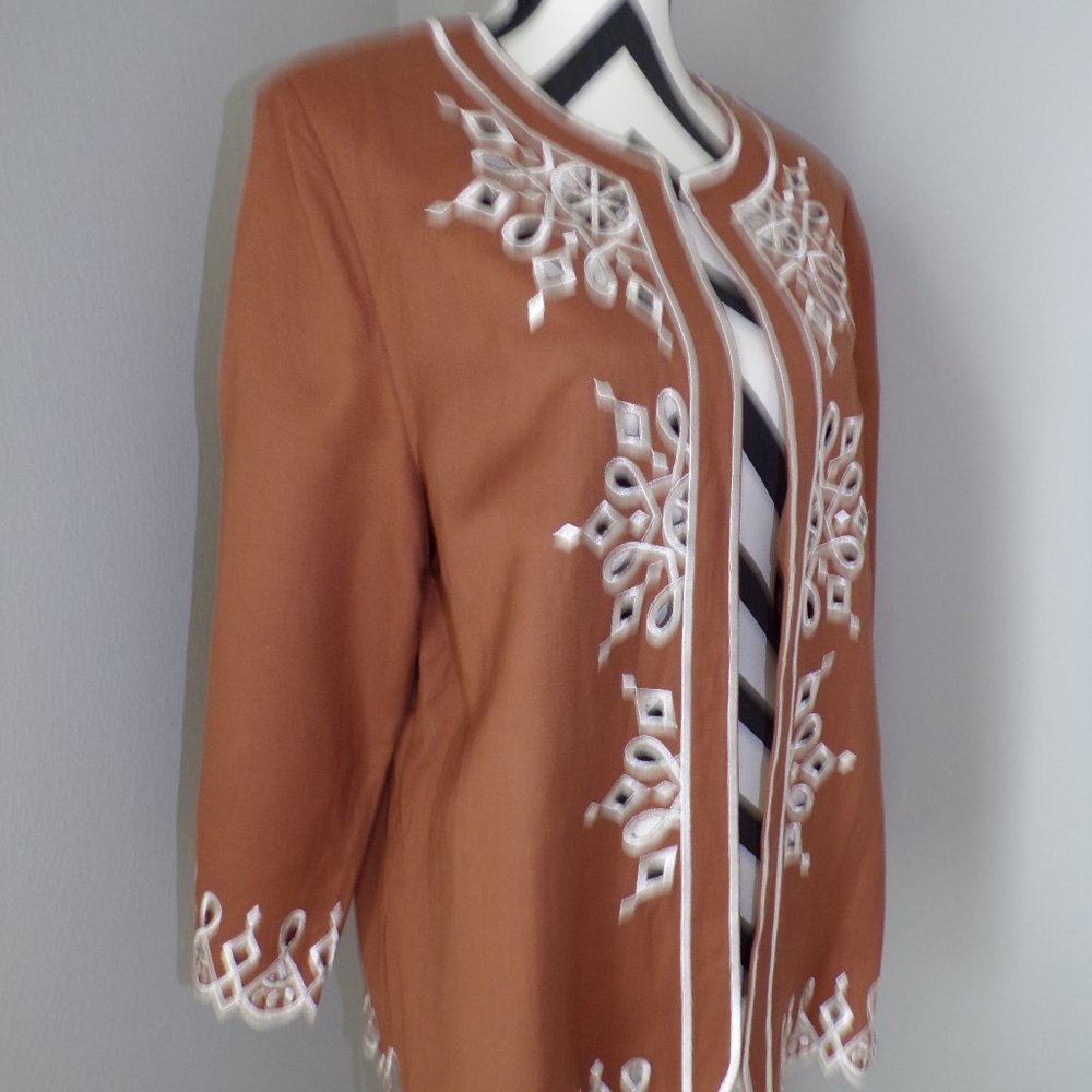 Bob Mackie Large Open Front Jacket - image 2